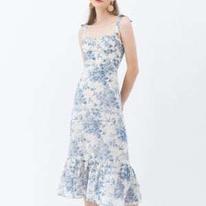 Tie-strap midi dress